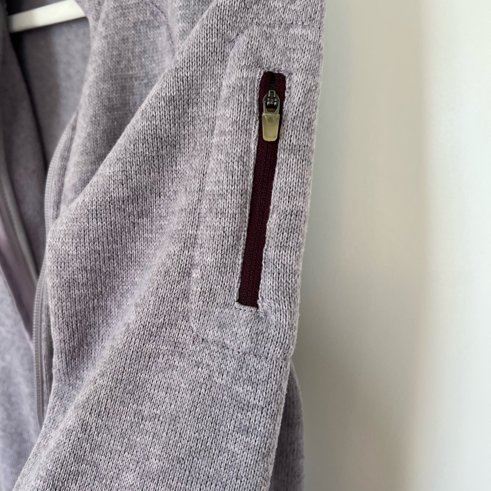 Eddie Bauer Lavender Knit Full Zip Mock Neck Jacket Sweater Women's Size Smalll - Picture 5 of 12